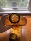 Rare Vintage Mcm Empoli Bottle Amber Cubist Geometric Brutalist Design 14 Inches