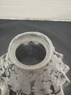 Elegant Glass Lamp Shade Etched Floral On Pleated Ruffled Pattern 2 1 8  Fitter