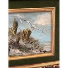 Vintage Original Framed Signed Landscape Oil Painting Art Seascape Decor Small