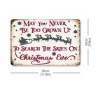 Vintage Christmas Santa Sleigh Tin Metal Signs Home D  cor 8x12