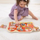 Melissa   Doug Farm Animals Jumbo Knob Wooden Puzzle  8pc   Educational Fine Mot