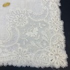 Vintage Handkerchief Hankie Switzerland Lace Linen Floral Wedding