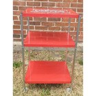 Vintage Coca-cola 3 Tier Metal Rolling Utility Cart Retro Collectible Trolley