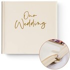 Personalized Large Memory Book For Family  Wedding  Gold And Cream