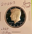 2022 S Silver Proof Gem Deep Cameo Kennedy Half Dollar   999 Fine 99 9  Silver A