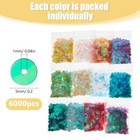 6000pcs 12 Colors Small Clear Sequins Bulk 5mm Pvc Loose Sequins Flat Round P   