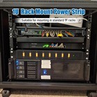 8-outlet 1u Rack Mount Pdu Power Strip With Switch Metal Housing 6ft Cord