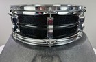 1979 Ludwig 14  Snare Drum   Ludwig Case Black Sparkle 5 5  Black White Badge