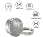 1 Ounce Aluminum Tin Jar Refillable Container  With Screw Lid  Silver 20 Pcs