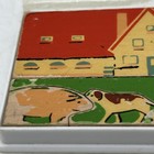 Rare Vtg Simplex Holland Miniaturewood Puzzle Farm 2   x4-1 4    Complete Animals