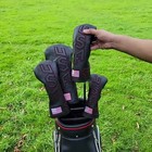 Usa Flag Black Golf Club Headcover Driver Fairway Wood Hybrid Head Cover 135ut