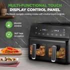 Nutrichef Double Basket Air Fryer 8 8 Qt Family Size Oil Free Digital Cooker