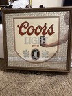 Retro Vintage Adolf 1980 Coors Light Beer Mirrored Bar Light Sign