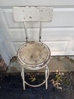 Vintage Metal Industrial Drafting Stool Chair Art School Dr Quackery Medical