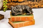 Rare Kronheim   Oldenbusch Antique English Bulldog Statue Sculpture Paperweight