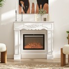 Baroque Fireplace Mantel  Fireplace Surround With Leg  White