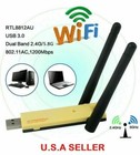 New 150 300 600 1200 Mbps  2 4 5ghz Usb Wifi Network Adapter Antenna 802 11 Lot