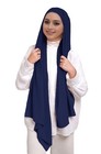 Muslim Chiffon Instant Hijab Head Scarf With Matching Tie Back Jersey Underca   
