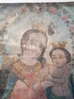 Authentic Antique Tin Mexican Religious Retablo Catholic Christian Folk Art
