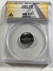 1967 Canada 10 Cents Proof Like Silver Coin Graded Ms 67 Cameo By Anacs