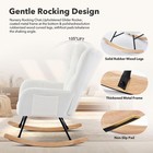 Nursery Rocking Chair Teddy Upholstered Glider Rocker Rocking Accent