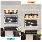 Modern Bathroom Vanity Lights  4 Light Brushed Bronze Metal Cage Wall Sconce    
