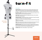 Twin-fit Adjustable Dress Form Petite  Sizes Us 00   4  Female Sewing Mannequin Wi