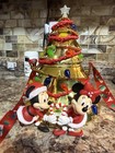Disney Parks Mickey   Minnie Gold Christmas Light Up Tree