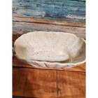 Vintage Speckled White Ceramic Oval Bowl Dish Planter Dishware Home Decor