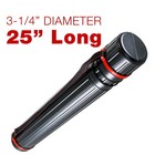 Drafting Drawing Poster Tube Black Telescoping  Dia  3-1 4  Len  25  To 42 1 2 