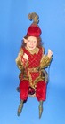Vtg Poseable Fairy Elf Pixie Winward Red   Green Velvet Holiday Outfit 16  Tall 