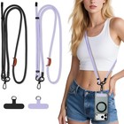 2 Pack Cell Phone Lanyard Crossbody Adjustable Neck Strap With 2 Pc Tether Tabs