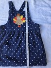 Carter s Toddler Girls Overall Dress Thanksgiving Turkey Graphic Polka Dot 24m