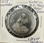 1978 Victoria Bc Trade Dollar Token City Of Gardens   Silver   More       