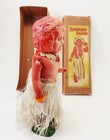 Antique Vintage Hawaiian Dance Wind Up Tin Celluloid Japan Toy Hula Girl W Box