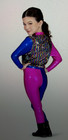 Discount Dance Long Sleeve Sequin Metallic Performance Dance Set - Xlc- New
