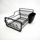 Freestanding Black Metal Dish Drying Rack 