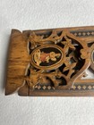 Vintage Victorian Inlaid Wood Dancers On Expandable Book Rack Stand-beautiful
