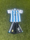 Messi  10 Argentina Youth Kids Medium W-shorts  Brand New With Tags 