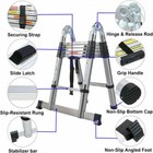 2 6-5m Heavy Duty Multi-purpose Telescopic Folding Ladder Extendable Ladders Us