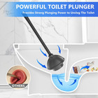 Toilet Plunger With Holder  Plunger With Unique Holder For 5 7-inch Toilet Drain