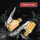 2packs Brass Tire Air Chuck  Locking Quick Connect Inflator Hose Adapter  No Lea