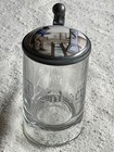 Antique German Occupational Beer Stein Stone Mason Maurer Glass Pewter Lid C1890