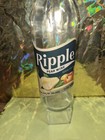 1970s Style  Ripple Pear Wine  Label On  Clear Glass Large  Empty Bottle