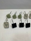 Set 12 Bathroom Shower Curtain Hooks Resin Leaf Design