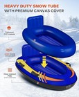 2 Person Inflatable Snow Sled With Premium Canvas Cover  Snow Tubes For Sledding