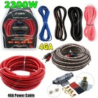 Car Audio Cable Kit 2300w Amp Amplifier Install Rca Subwoofer Sub Wiring 4 Gauge