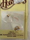 Brass Crystal Door Knobs 3pc Dollhouse Miniature Hardware 1144 Houseworks