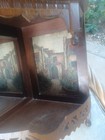 Antique Carved Wood Corner Shelf Eastlake Ornate Wooden Display Shelf Mirrored 