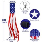 2 Pack 60 Inch American Flag Windsock With Red White Blue Led Lights  250th A   